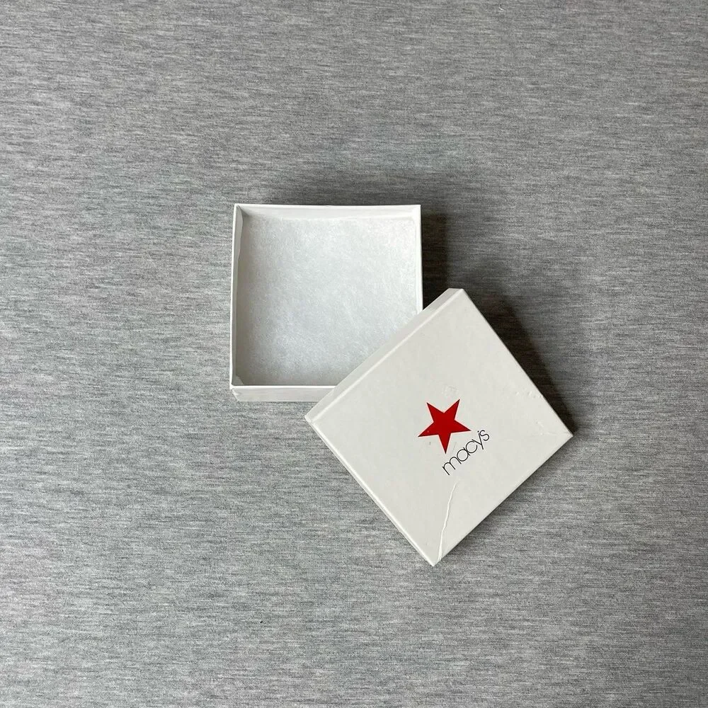 Macy’s 4”x 4” Jewelry Gift Box & Pouch 2 PCS. Set